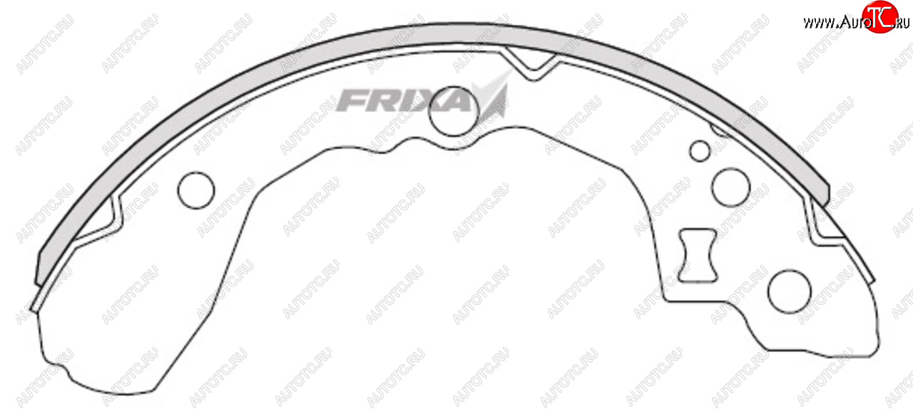 859 р. Колодки тормозные задние барабанные (4шт.) HANKOOK FRIXA KIA Rio 4 FB дорестайлинг седан (2016-2020)  с доставкой в г. Горно‑Алтайск