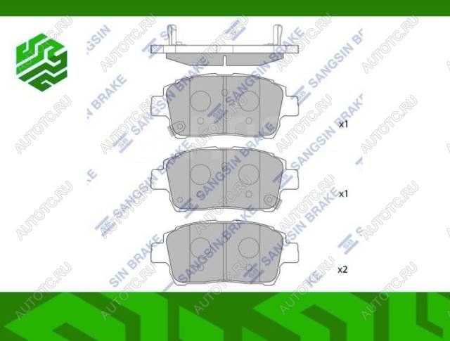 1 469 р. Колодки тормозные передние (4шт.) SANGSIN Toyota Celica T230 (1999-2006)  с доставкой в г. Горно‑Алтайск
