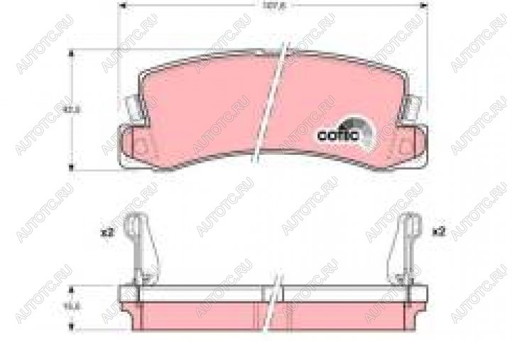 2 599 р. Колодки тормозные задние (4шт.) TRW Toyota Camry V30 (1990-1994)  с доставкой в г. Горно‑Алтайск