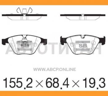 3 189 р. Колодки тормозные передние (4шт.) SANGSIN BMW 3 серия E92 купе дорестайлинг (2005-2010)  с доставкой в г. Горно‑Алтайск. Увеличить фотографию 1