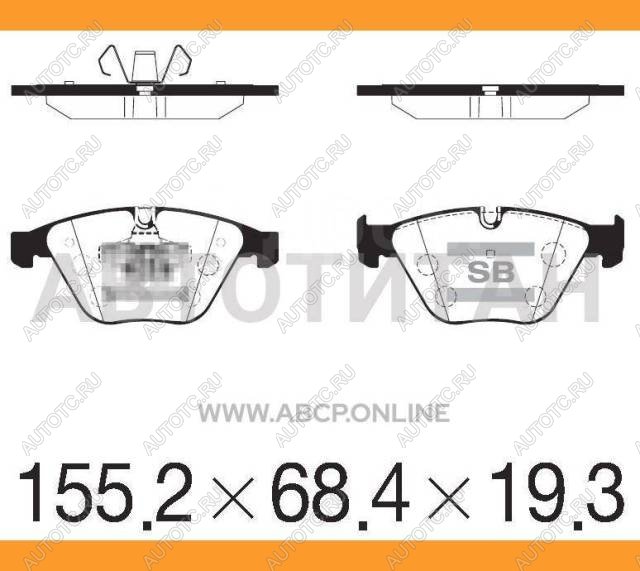 3 189 р. Колодки тормозные передние (4шт.) SANGSIN BMW 3 серия E92 купе дорестайлинг (2005-2010)  с доставкой в г. Горно‑Алтайск