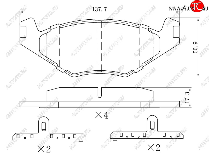 1 189 р. Колодки тормозные перед FL-FR SAT  Volkswagen Jetta  А2 - Polo  Mk3  с доставкой в г. Горно‑Алтайск