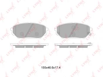1 999 р. Колодки тормозные передние(4шт.) LYNX Hyundai IX55 EN (2006-2013)  с доставкой в г. Горно‑Алтайск. Увеличить фотографию 2
