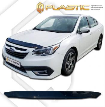 1 839 р. Дефлектор капота CA-Plastic Subaru Legacy BN/B15 рестайлинг седан (2017-2025) (Classic черный)  с доставкой в г. Горно‑Алтайск. Увеличить фотографию 1