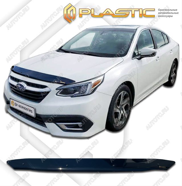 1 839 р. Дефлектор капота CA-Plastic  Subaru Legacy  BN/B15 (2017-2024) рестайлинг седан (Classic черный)  с доставкой в г. Горно‑Алтайск