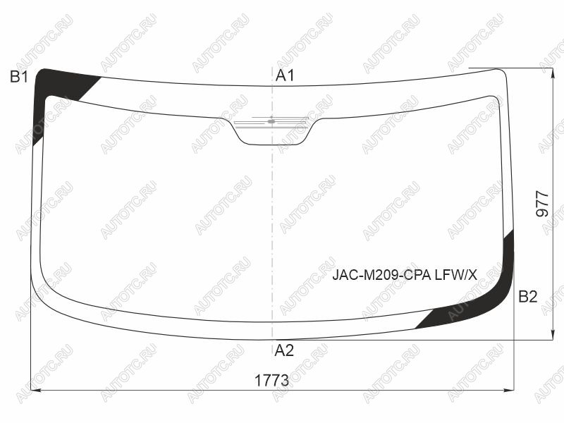 10 649 р. Стекло лобовое (Антенна) XYG  Sollers Atlant (2022-2024) автобус, цельнометаллический фургон  с доставкой в г. Горно‑Алтайск