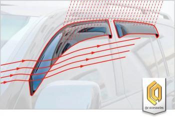 2 299 р. Дефлектора окон CA-Plastic  Cadillac Escalade  GMT 1XX (2020-2022)   (серия  Comfort серебро)  с доставкой в г. Горно‑Алтайск. Увеличить фотографию 2