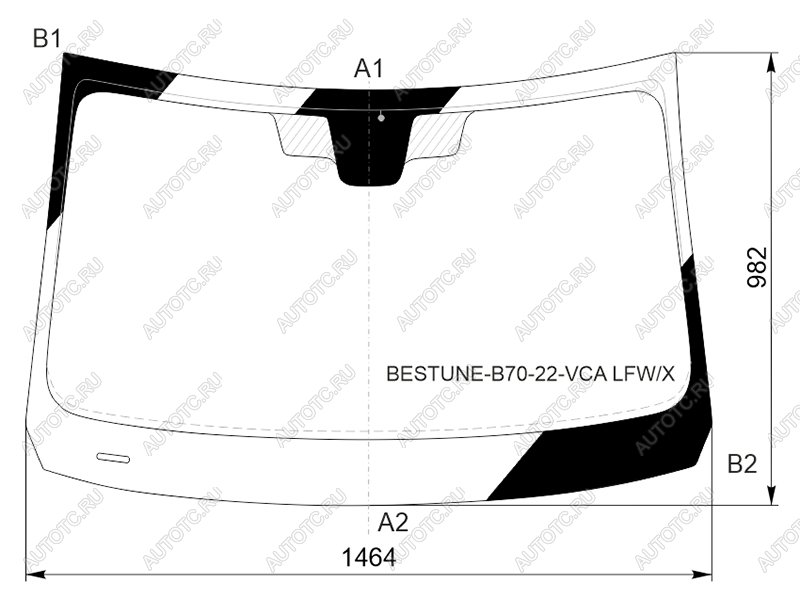 12 999 р. Стекло лобовое (Антенна) XYG  FAW Bestune B70 (2020-2024) лифтбэк  с доставкой в г. Горно‑Алтайск