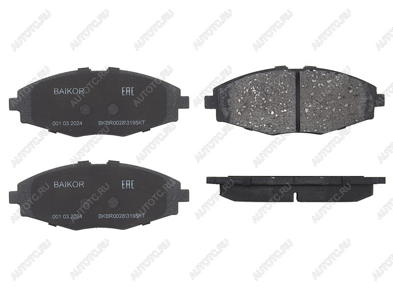 999 р. Колодки тормозные перед (диски 236mm) BAIKOR Daewoo Nexia рестайлинг (2008-2015)  с доставкой в г. Горно‑Алтайск