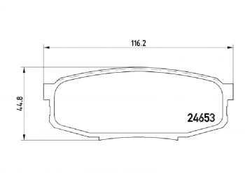 4 499 р. Колодки тормозные задние BAIKOR Toyota Tundra XK50 2-ой рестайлинг (2013-2025)  с доставкой в г. Горно‑Алтайск. Увеличить фотографию 1