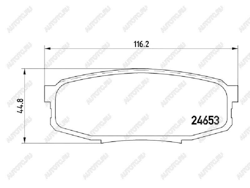 4 499 р. Колодки тормозные задние BAIKOR Toyota Tundra XK50 2-ой рестайлинг (2013-2025)  с доставкой в г. Горно‑Алтайск