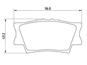 Колодки тормозные задние BAIKOR Toyota (Тойота) Camry (Камри) ( XV40,  XV50,  XV55,  XV70) (2006-2024) XV40, XV50, XV55, XV70 дорестайлинг, рестайлинг, дорестайлинг, 1-ый рестайлинг, 2-ой рестайлинг, дорестайлинг, рестайлинг