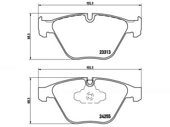 Колодки тормозные передние BAIKOR BMW 3 серия E90 седан дорестайлинг (2004-2008)