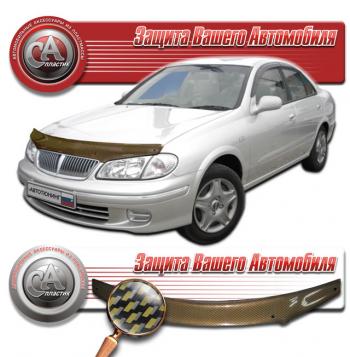 Дефлектор капота на CA-Plastiс Nissan (Нисан) Bluebird Sylphy (блюбёрд)  седан (2000-2005) седан G10 дорестайлинг, G10 рестайлинг