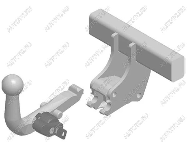 9 399 р. Фаркоп (быстросъемный шар) Tavials  Skoda Yeti (2009-2013), Volkswagen Jetta  A6 (2011-2015), Volkswagen Tiguan  NF (2006-2011) (стальной, шар А40H (AK4, W6, BMA))  с доставкой в г. Горно‑Алтайск