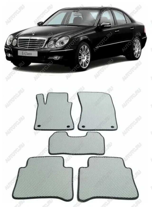 3 089 р. Текстильные коврики в салон (4matic LUX текстиль) SeinTex   Mercedes-Benz E-Class  W211 (2002-2009) дорестайлинг седан, рестайлинг седан  с доставкой в г. Горно‑Алтайск