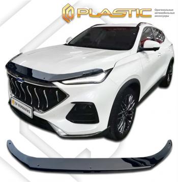 2 099 р. Дефлектор капота CA-Plastiс  Oshan X7 (2019-2022) (серия Classic черный)  с доставкой в г. Горно‑Алтайск. Увеличить фотографию 2