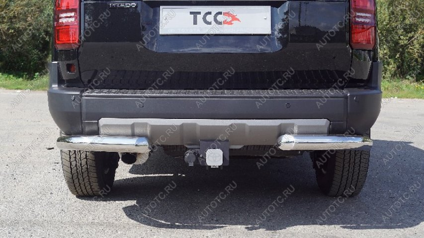 26 999 р. Защита задняя d76.1 мм (уголки) ТСС Тюнинг  Toyota Land Cruiser Prado  J250 (2023-2025) (нержавейка)  с доставкой в г. Горно‑Алтайск