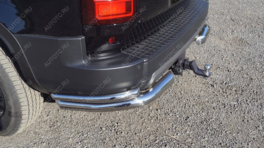 32 999 р. Защита задняя уголки двойные d76.1*42.4 ТСС Тюнинг  Toyota Land Cruiser Prado  J250 (2023-2025) (нержавейка)  с доставкой в г. Горно‑Алтайск