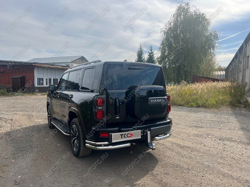 32 999 р. Защита задняя уголки двойные d76.1*42.4 ТСС Тюнинг  Haval H9 (2024-2025) (нержавейка)  с доставкой в г. Горно‑Алтайск