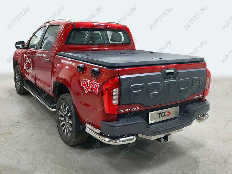 32 999 р. Защита задняя уголки двойные d76.1* 42.4 ТСС Тюнинг  Foton Tunland G7 (2022-2025) Double Cab (нержавейка)  с доставкой в г. Горно‑Алтайск