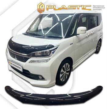 2 059 р. Дефлектор капота (к. Custom) CA-Plastiс Mitsubishi Delica D:2 2 (2015-2025) (серия Classic черный)  с доставкой в г. Горно‑Алтайск. Увеличить фотографию 2