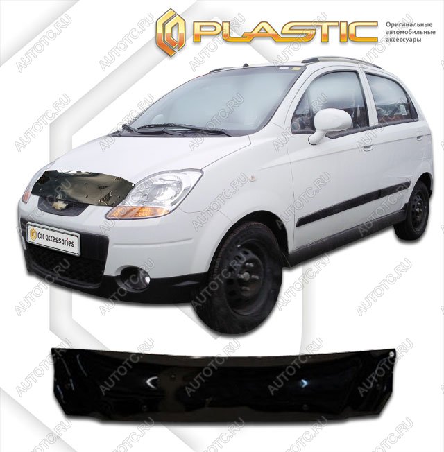 2 599 р. Дефлектор капотаClassic черныйChevroletSpark 2005-2009  2010010101770  с доставкой в г. Горно‑Алтайск