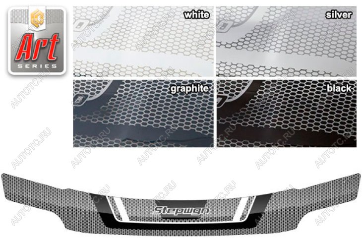 2 979 р. Дефлектор капотаСерия Art чернаяHondaStepwgn 1996-2001RF1, RF2  2010011500107  с доставкой в г. Горно‑Алтайск