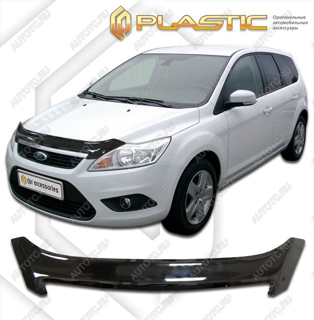 2 799 р. Дефлектор капотаClassic черныйFordFocus 2 универсал2008-2011  2010010105341  с доставкой в г. Горно‑Алтайск