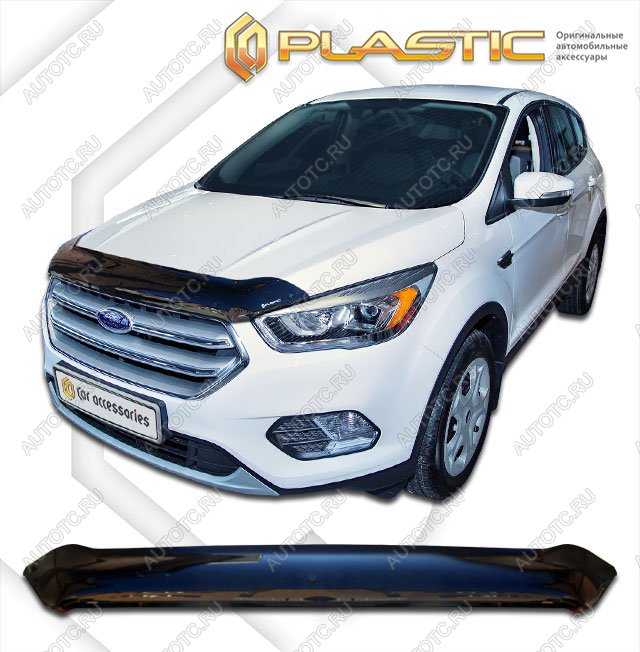2 799 р. Дефлектор капотаClassic черныйFordKuga 2016-2019  2010010111403  с доставкой в г. Горно‑Алтайск
