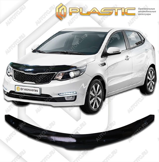 2 799 р. Дефлектор капотаClassic черныйKiaRio хечбек2015–2017  2010010111694  с доставкой в г. Горно‑Алтайск