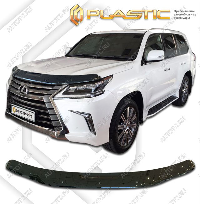 3 199 р. Дефлектор капотаClassic черныйLexusLX500d IV поколение, джипsuv 5 дв. 2021 - н.в.FJA300  2010010117900  с доставкой в г. Горно‑Алтайск