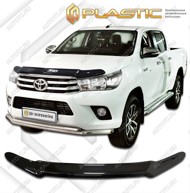 2 799 р. Дефлектор капотаClassic черныйToyotaHilux 2015–2020AN120  2010010111588  с доставкой в г. Горно‑Алтайск