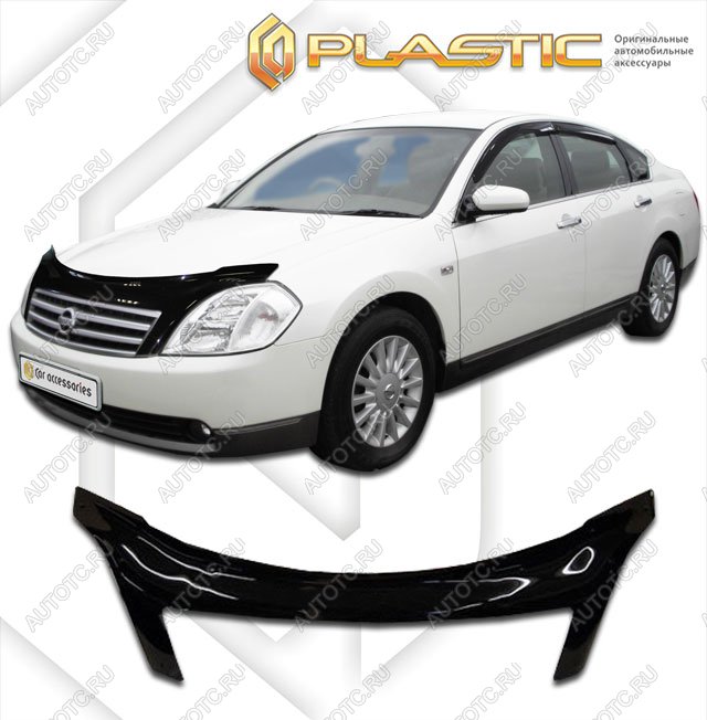 4 099 р. Дефлектор капота (exclusive)Classic черныйNissanTeana 2003-2008J31  2010060101379  с доставкой в г. Горно‑Алтайск