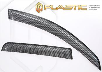 Ветровики дверейШелкография карбон сереброMitsubishiL200 2015–2018Chrome molding=120,  2010031011577
