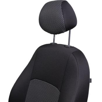 5 549 р. Комплект чехлов для сидений (РЗСиС 40/60 3Г Жаккард) Дублин Lord Autofashion  Chevrolet Spark  M200,250 (2005-2010) (черный, вставка Сеул серый)  с доставкой в г. Горно‑Алтайск. Увеличить фотографию 3