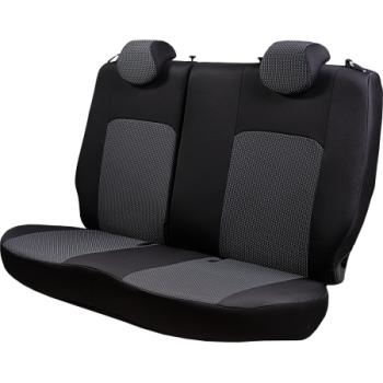 5 549 р. Комплект чехлов для сидений (РЗСиС 40/60 3Г Жаккард) Дублин Lord Autofashion  Chevrolet Spark  M200,250 (2005-2010) (черный, вставка Сеул серый)  с доставкой в г. Горно‑Алтайск. Увеличить фотографию 5