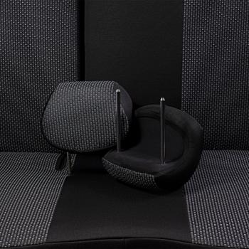 5 549 р. Комплект чехлов для сидений (РЗСиС 40/60 3Г Жаккард) Дублин Lord Autofashion  Chevrolet Spark  M200,250 (2005-2010) (черный, вставка Сеул серый)  с доставкой в г. Горно‑Алтайск. Увеличить фотографию 9
