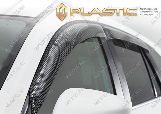 3 089 р. Ветровики дверей Серия Art черная CA Plastic на VGV U75 Plus I поколение, джип/suv 5 дв. 2024 - н.в.  с доставкой в г. Горно‑Алтайск