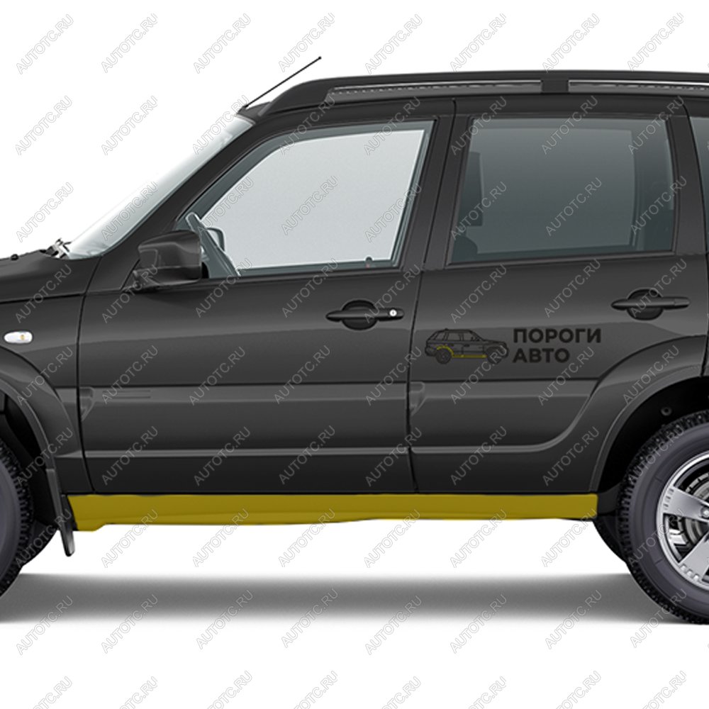 5 699 р. Chevrolet Niva кузовные пороги полный профиль  upwec-01  с доставкой в г. Горно‑Алтайск