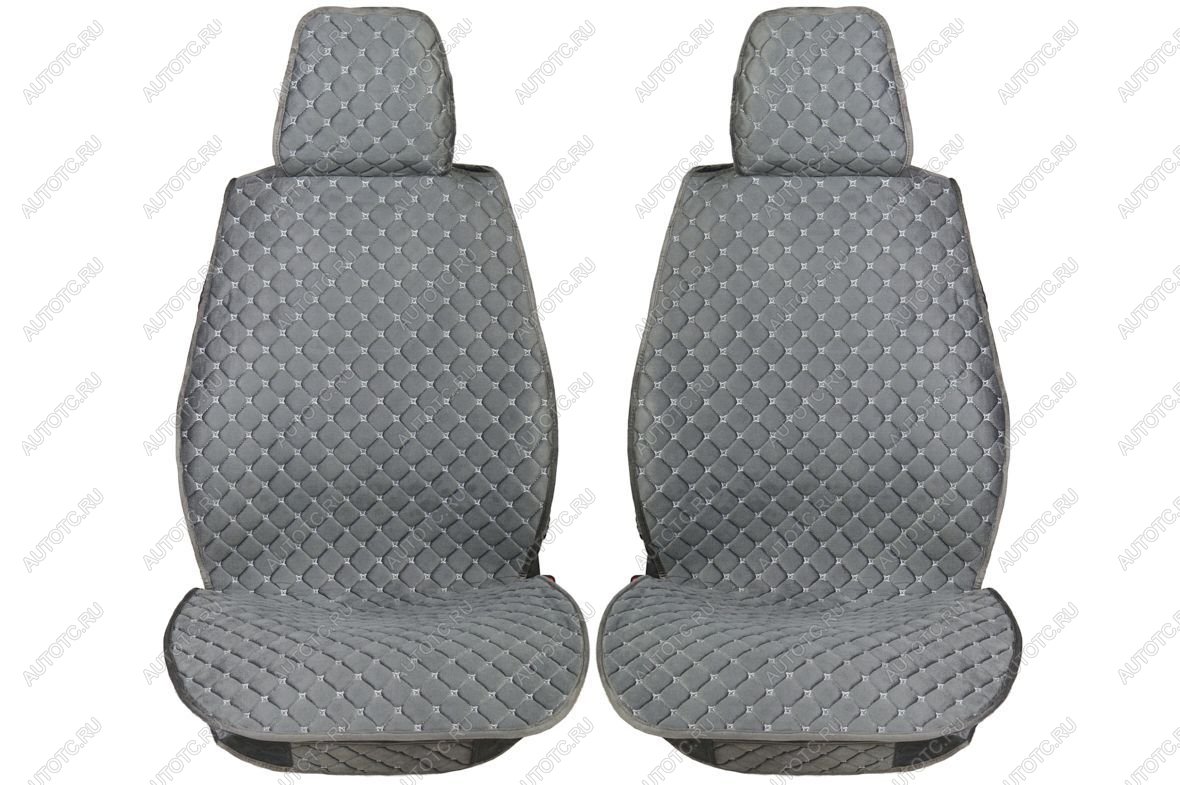 3 899 р. Каркасные накидки для сидений автомобиля из велюра Classic Romb Серый Seintex 317692  с доставкой в г. Горно‑Алтайск