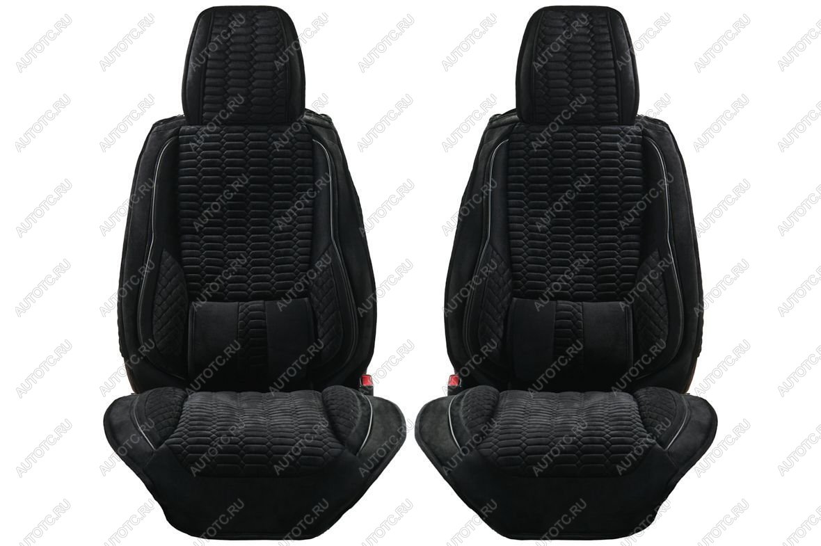 4 399 р. Каркасные накидки для сидений автомобиля из велюра Comfort Черный Seintex 317888  с доставкой в г. Горно‑Алтайск