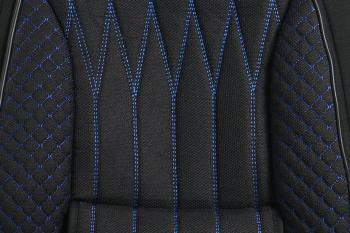 4 549 р. Каркасные накидки для сидений автомобиля из велюра Comfort Plus Черно-синий Seintex 317788  с доставкой в г. Горно‑Алтайск. Увеличить фотографию 4