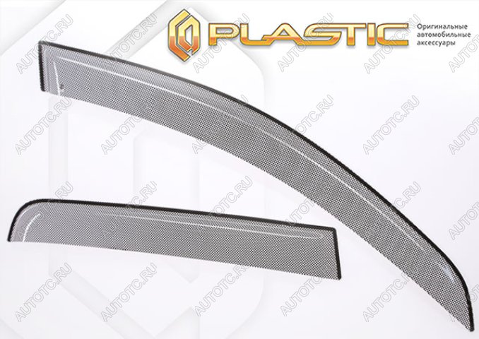2 979 р. Ветровики дверей Шелкография черная CA Plastic на Mazda 3 IV поколение, хэтчбек 5 дв. 2018 - н.в.  с доставкой в г. Горно‑Алтайск