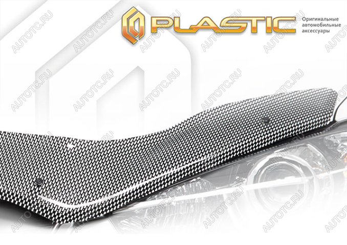 3 399 р. Дефлектор капота Шелкография карбон серебро CA Plastic на Chery Tiggo 4 I поколение рестайлинг, джип/suv 5 дв. 2024 - н.в.  с доставкой в г. Горно‑Алтайск