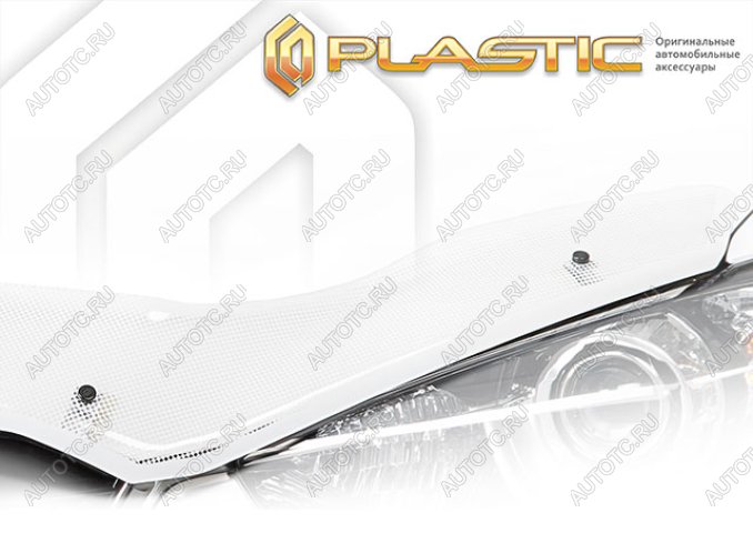 3 089 р. Дефлектор капота CA-Plastic  Mitsubishi eK Space  B11A (2014-2016) (Шелкография белая)  с доставкой в г. Горно‑Алтайск