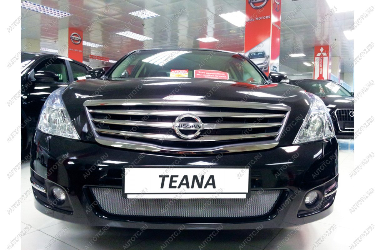 3 279 р. Защита радиатора Стрелка11 Стандарт  Nissan Teana  2 J32 (2008-2014) дорестайлинг, рестайлинг (хром)  с доставкой в г. Горно‑Алтайск