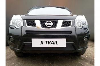 3 399 р. Защита радиатора (низ) Стрелка11 Стандарт Nissan X-trail 2 T31 рестайлинг (2010-2015) (черная)  с доставкой в г. Горно‑Алтайск. Увеличить фотографию 2