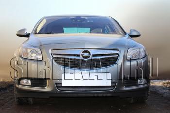 3 589 р. Защита радиатора Стрелка11 Стандарт  Opel Insignia ( A,  А) (2008-2013) дорестайлинг седан, дорестайлинг универсал, дорестайлинг, хэтчбэк (хром)  с доставкой в г. Горно‑Алтайск. Увеличить фотографию 2