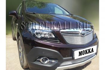 3 399 р. Защита радиатора (низ) Стрелка11 Стандарт  Opel Mokka (2012-2016)  дорестайлинг (хром)  с доставкой в г. Горно‑Алтайск. Увеличить фотографию 2